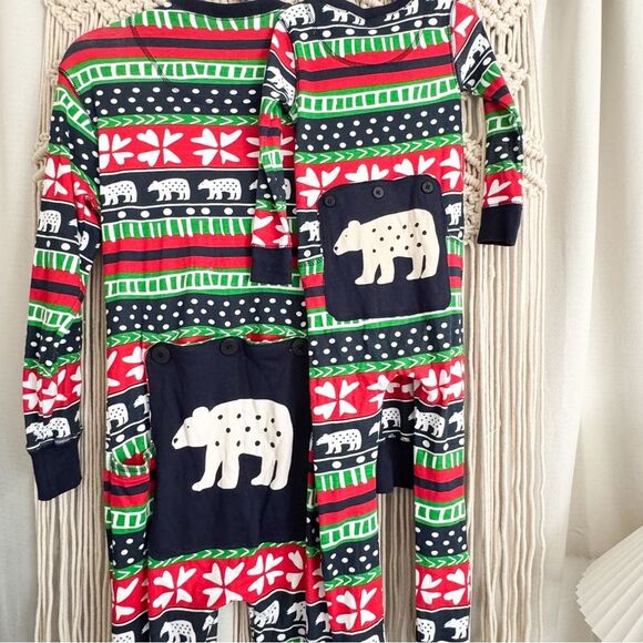 Lazy One Mommy & Me Sweater Bear Onesie Holiday Pajama Bundle S & 4T - Picture 5 of 8